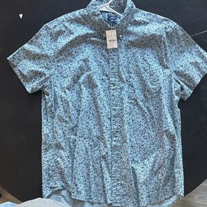 J. Crew Men's Blue Floral Shirt